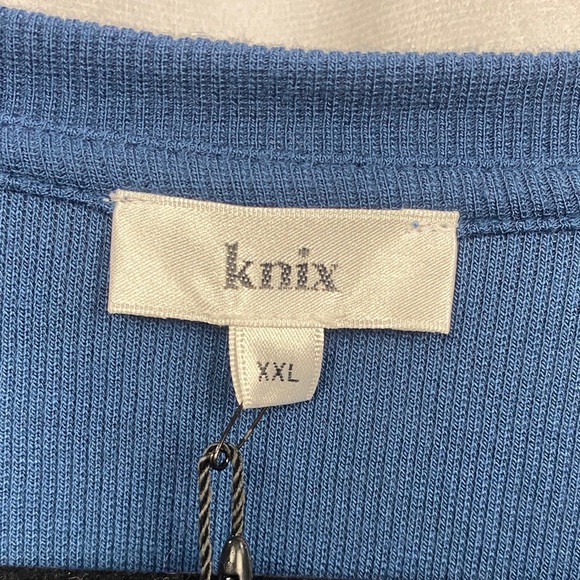 Knix NWT Ribbed Henley T-Shirt Bodysuit - Horizon Blue - Size XXL - Picture 3 of 11
